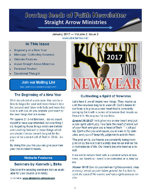 January 2017 Newsletter